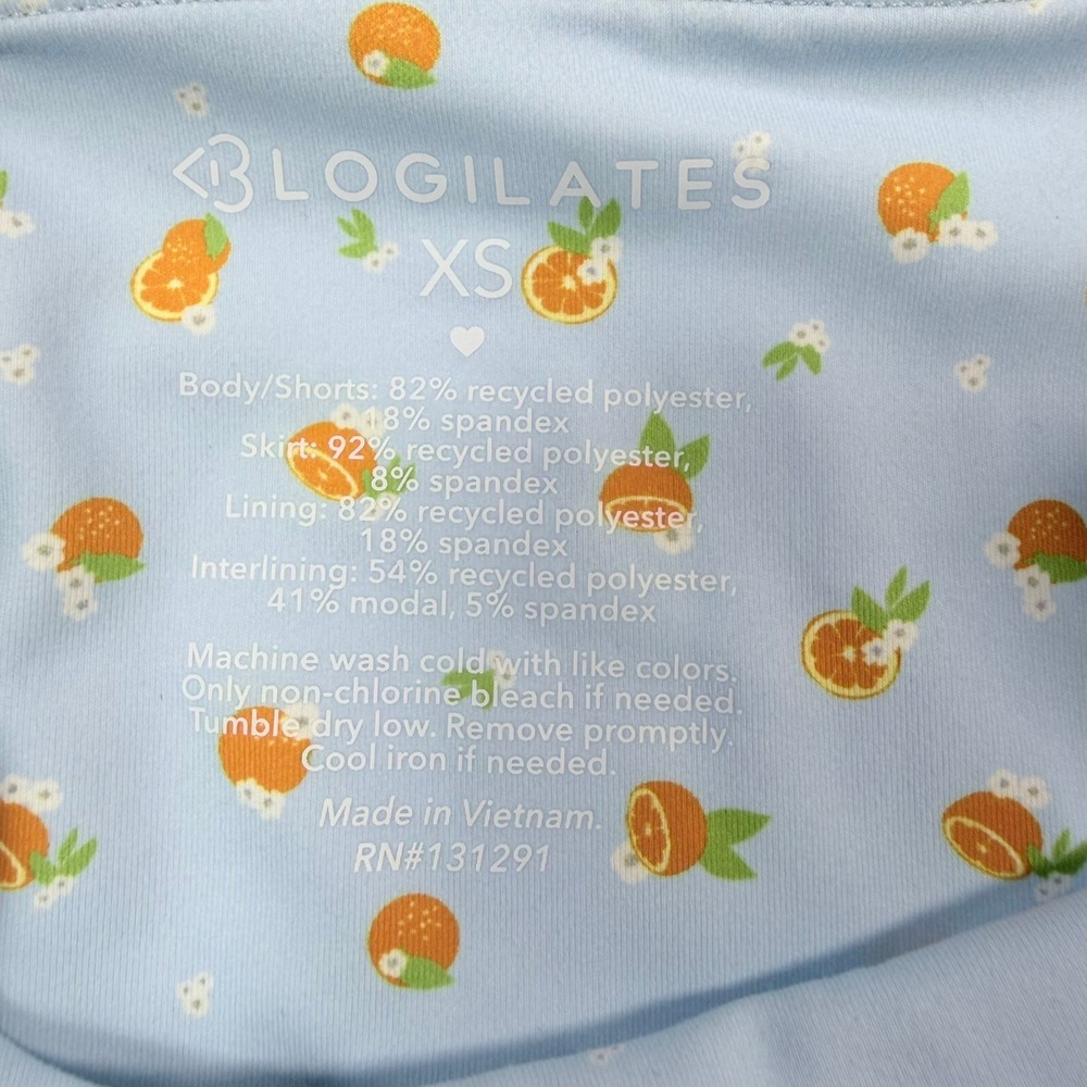 Blogilates Womens XS Blue Citrus Polyester Ballerina Ruffle Active Skort Dress - Picture 8 of 9